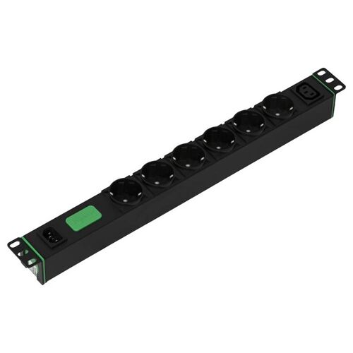 APC Easy Rack PDU Basic - Unité de distribution secteur (rack-montable) - horizontal - CA 200-240 V - 2.3 kW - monophasé - entrée : IEC 60320 C14 - connecteurs de sortie : 7 (6 x types F, power IEC 60320 C13) - 1U - 2 m cordon