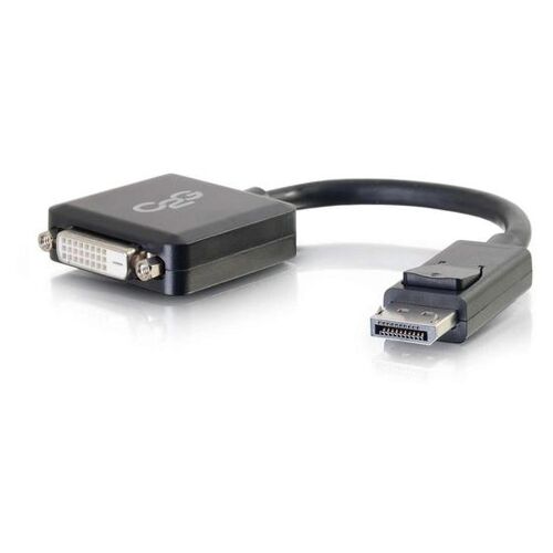 C2G Adaptateur DisplayPort 8 pouces mâle vers DVI-D Single Link femelle - Noir
