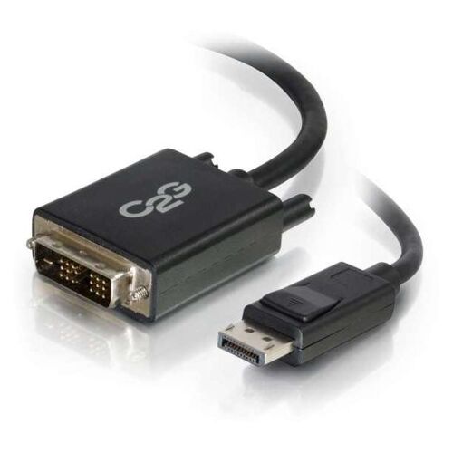 C2G Câble adaptateur DisplayPort mâle vers DVI-D mâle à liaison simple de 2 M - Noir