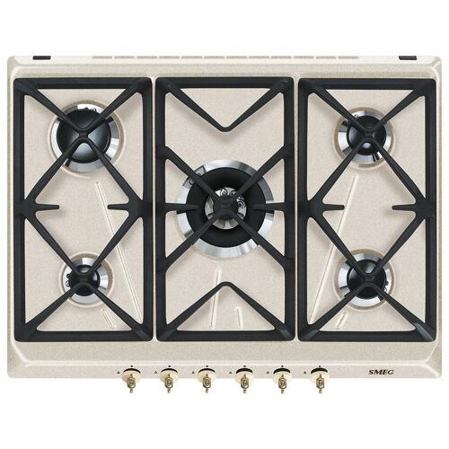 Smeg SRV876AVOGH2 plaque Avoine Intégré 75 cm Gaz 5 zones
