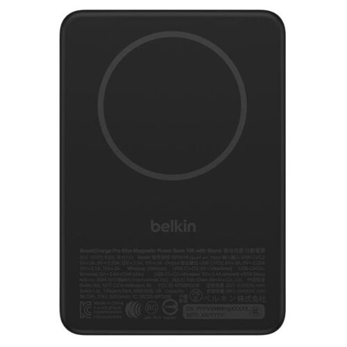 Belkin Bpd016hqbk Banque D'alimentation Électrique 5000 Mah Recharge Sans Fil Noir