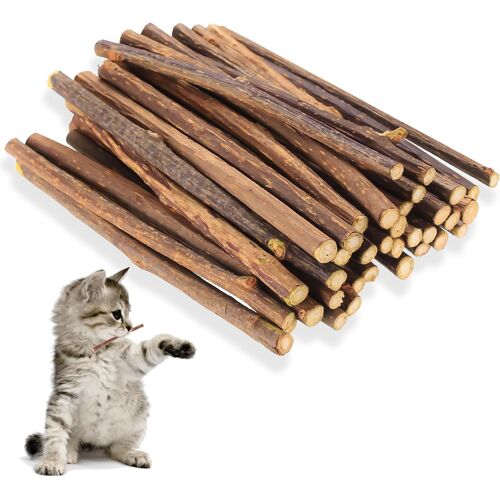 Kalanka-40 Pcs Bâtons De Matatabi Pour Chat, Bâtonnets Herbe À Chat, Bâtons De Matatabi Pour Chats, Bâtonnets À Mâcher Matatabio Pour Soins Dentaires, Nettoyage Dentaire