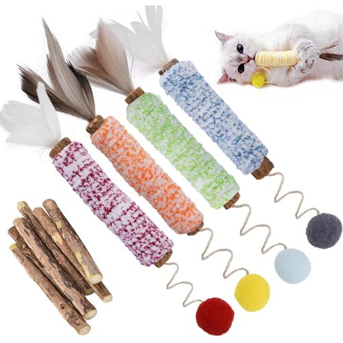Kalanka-Bâtonnets Herbe À Chat, Bâtonnets À Mâcher Matatabi Baton Chat Jouets Pour Chats Intérieur (10 Pcs)