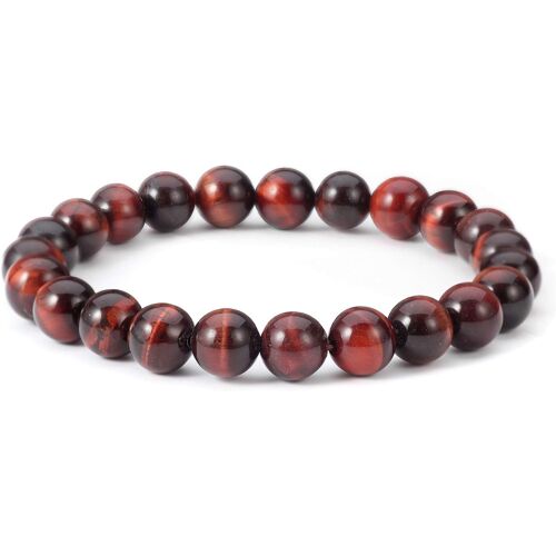 Kalanka-6 Mm Rouge Oeil De Tigre Bracelet Pierre Gemme Perlée Énergie Cristal Hommes Femme Élastique Bracelet Bijoux Cadeau