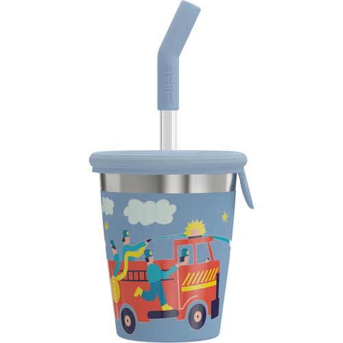 Kalanka-Sigg - Gobelet Pour Enfant En Acier Inoxydable Avec Couvercle En Silicone Et Paille Tritan ¿ Anti-Éclaboussures ¿ Sans Bpa ¿ Léger Et Robuste 