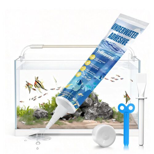 Kalanka-Colle Aquarium, Silicone Aquarium, Silicone Aquarium Transparent, Forte Adhérence, Convient Aux Aquariums, Piscines, Étangs Et A Toutes Les Surfaces Immergées, 120ml
