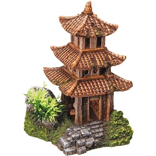 Kalanka-Temple Asiatique Décoration Pour Aquarium 10 X 9 X 14,5 Cm
