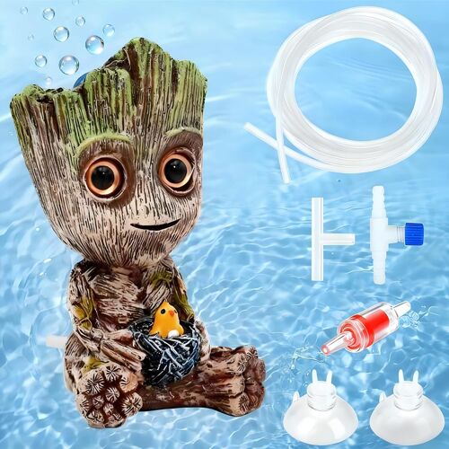 Kalanka-Décoration Pour Aquarium Avec Accessoires, Cailloux Groot Bulleur Pour Aquarium, Decoration Pour L'aménagement Paysager D'aquariums, Habitat Pour Petits Poissons Et Crevettes