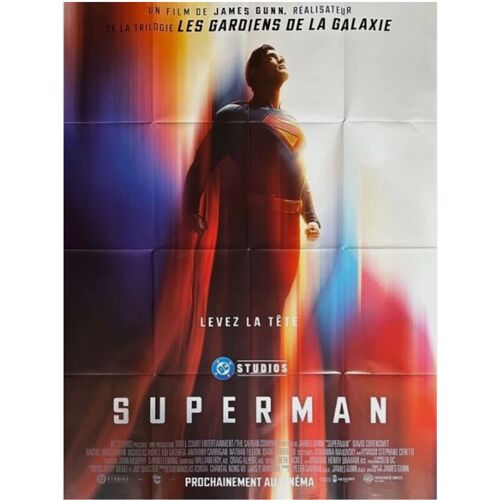 Superman - Véritable Affiche De Cinéma Pliée - Format 120x160 Cm - De James Gunn Avec David Corenswet, Rachel Brosnahan, Nicholas Hoult, Edi Gathegi, Anthony Carrigan / Super Man - 2025