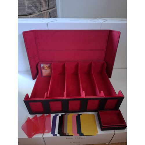 Boite De Rangement Xxl Pour 800 Cartes Sous Toploaders Pokémon + Séparateurs Deck Box