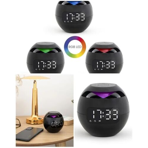 Enceinte Bluetooth Lumière couleurs changeantes ¿ Heure réveil