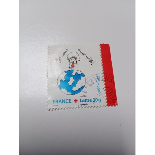 Timbre France Oblitéré Lettre 20g Yvert N° 3992 Dessine Ton Voeux Pour Les Enfants Du Monde Jouons Ensemble De 2006 B