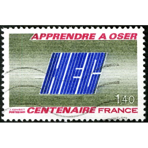 Timbre Oblitéré France , Hec , Apprendre A Oser , Centenaire , Postes 1981 , 1.40