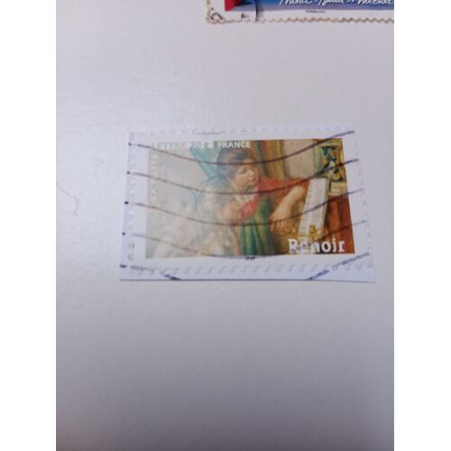 Timbre France Oblitéré Lettre 20g Yvert N° 3869 Art Peinture Auguste Renoir Jeunes Filles Au Piano De 2006