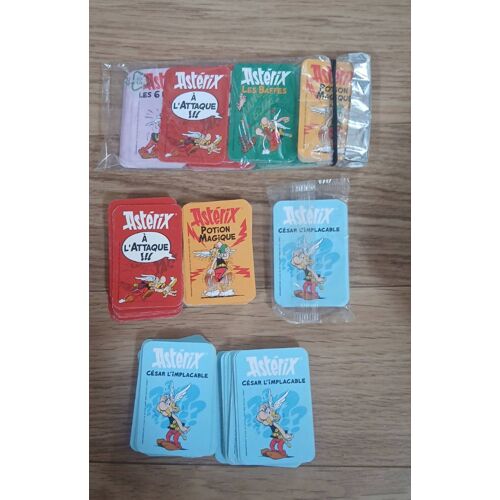 Lot Jeu De Carte Asterix Kellogg'S, 4 Différents, Dont Certains En Doubles