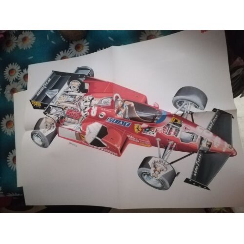 Poster Ferrari 126 C3 1983 Arnoux