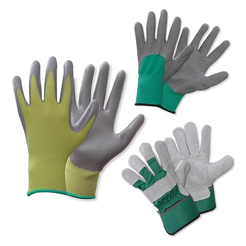 Spear & Jackson Ensemble de gants de jardinage | Grand