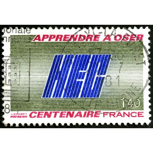 Timbre Oblitéré France , Hec , Apprendre A Oser , Centenaire , Postes 1981 , 1.40