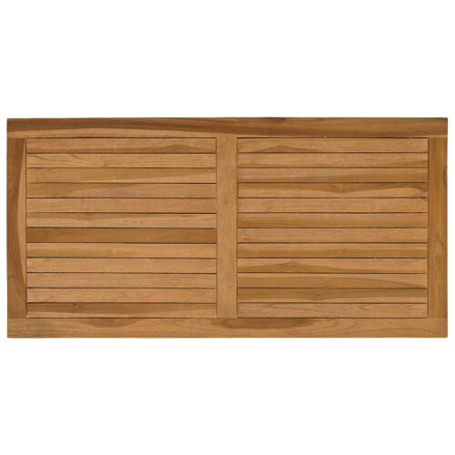 vidaXL Plateau de table Rectangulaire Bois de teck massif Naturel