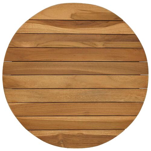 vidaXL Plateau de table Ø 40 x 3,5 Rond Bois de teck massif Naturel