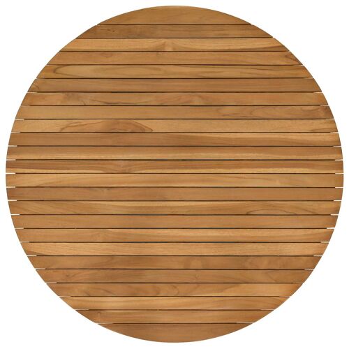 vidaXL Plateau de table Ø 90 x 3,5 Rond Bois de teck massif Naturel
