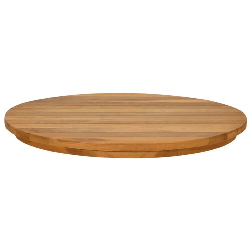 vidaXL Plateau de table Ø 50 x 3,5 Rond Bois de teck massif Naturel