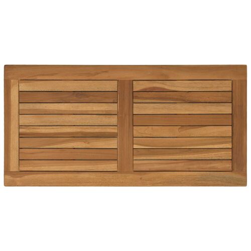 vidaXL Plateau de table Rectangulaire Bois de teck massif Naturel