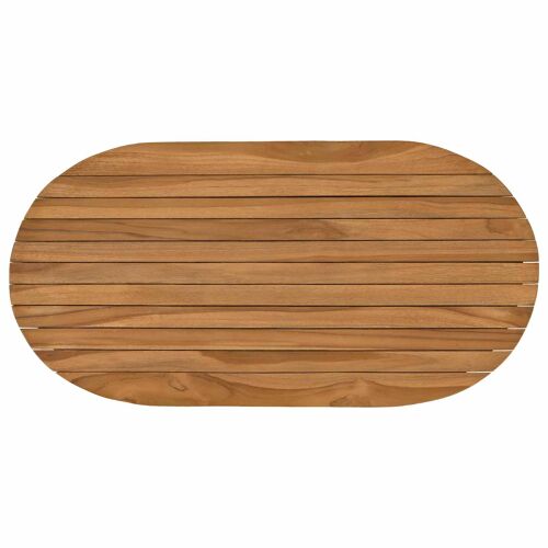 vidaXL Plateau de table 80 x 40 x 3,5 cm ovale Bois de teck massif
