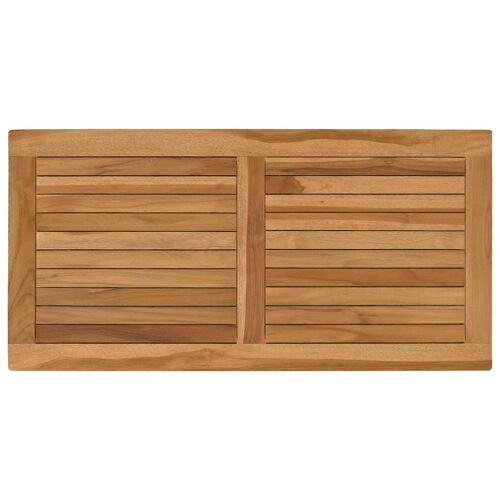 vidaXL Plateau de table Rectangulaire Bois de teck massif Naturel