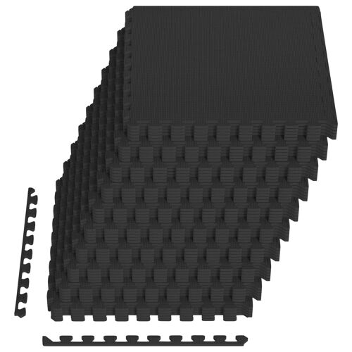 vidaXL Tapis de sol de piscine 40 pcs Noir 14,4 m² Mousse EVA