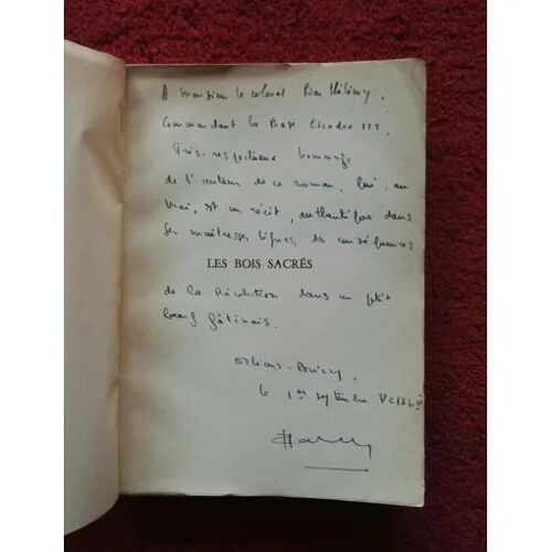 Jacques-Henry Bauchy Les Bois Sacrés S.P. Avec Envoi Autographe Signé 1955 La Table Ronde