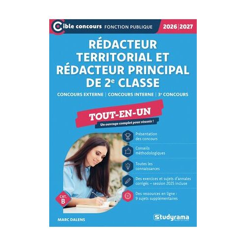 Rédacteur Territorial Et Rédacteur Principal De 2e Classe - Tout-En-Un - Catégorie B - Concours 2026-2027