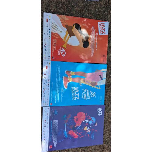 Affiches Jazz Marciac Editions 2017, 2019, 2022, 2023, 2024, 2025, 2026.