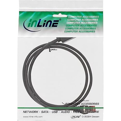Câble d'extension InLine - RJ-45 (M) vers RJ-45 (W) - 1,0 m - SFTP, PiMF - CAT 6 - sans halogène, moulé, sans crochet, robuste - Noir (Lot de 50) (B-76911X)