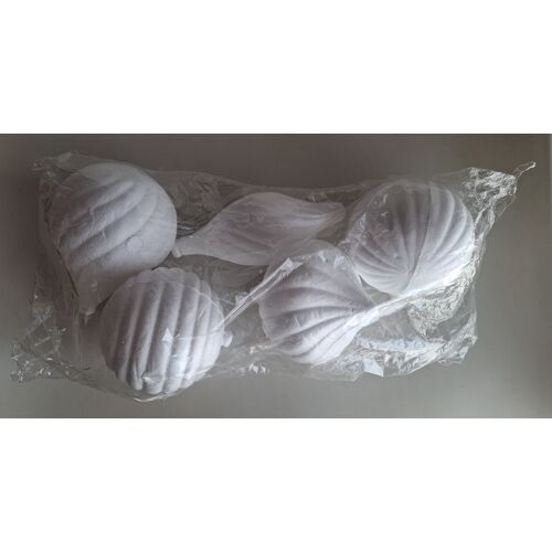 Lot 5 boules de Noël en polystyrène à décorer - Formes et tailles différentes