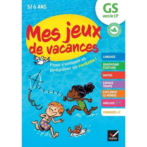 Mes Jeux De Vacances Gs Vers Le Cp - Avec Un Crayon Gomme