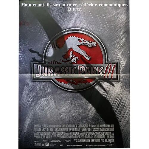 Jurassic Park 3 - Affiche De Cinéma Pliée - Format 40x54 Cm - De Joe Johnston Avec Sam Neill, William H. Macy, Tea Leoni, Michael Jeter, Laura Dern - 2001