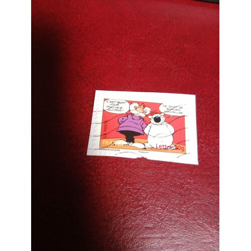 Timbre France Oblitéré Lettre 20g Yvert N° 3960 Sourires Avec Le Chien Cubitus Autoadhesif De 2006 D