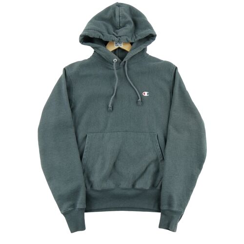 Champion Sweat À Capuche Vintage Y2k Homme Taille S Gris #Qwe7161