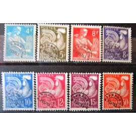 1953 - 59. Préob106;Préob107;Préob108:Préob110;Préob111;Préob112;Préob115: Type Coq Et Moissonneuse.