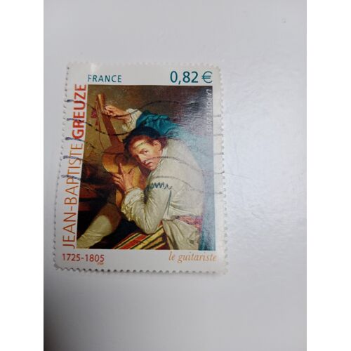 Timbre France 0,82 Yvert N° 3835 Tableau Art Jean Batiste Greuze 1725 1805 De 2005