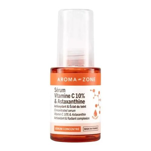 Aroma Zone Sérum Concentré Vitamine C 10% & Astaxanthine Antioxydant, Peau Lisse, Éclat Du Teint