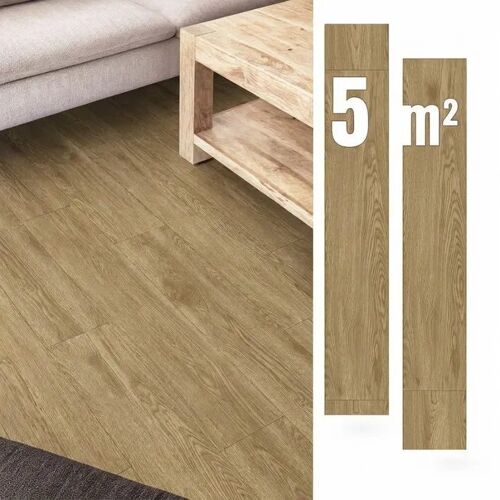 Dalles Vinyle Adhésives Marron - 5m² - Effet Bois - Imperméable - 36 Pièces