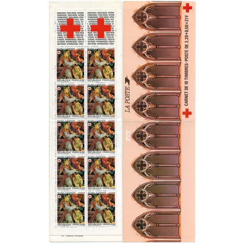 France 1985, Très Beau Carnet Neuf** Luxe Yvert 2034, 10 Timbres 2392a Au Profit De La Croix Rouge, Le Retable D'issenheim À Colmar.