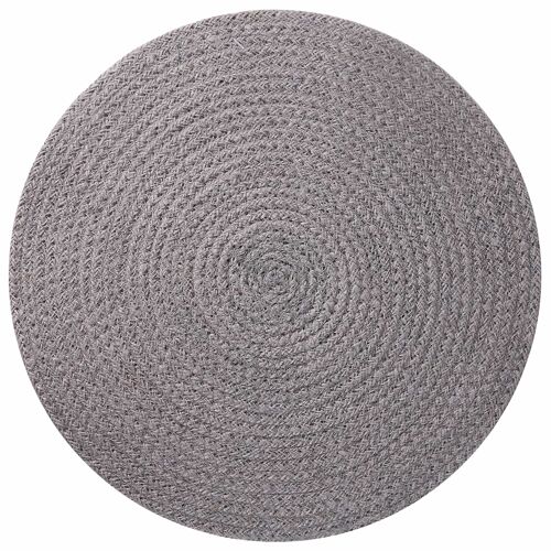 vidaXL Placemets en jute 12 pcs Gris Ø 30 cm 100 % jute Tossa
