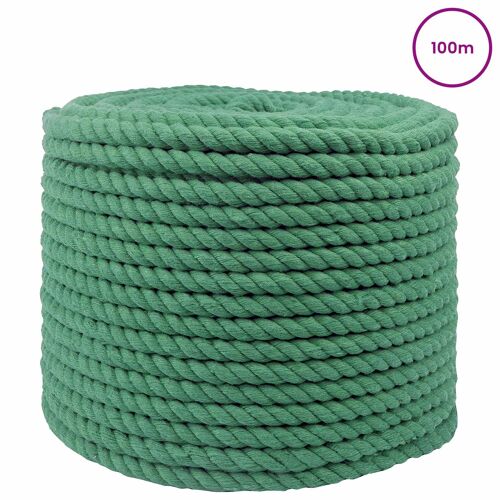 vidaXL Corde Vert 1 x 1 x 10000 cm Coton