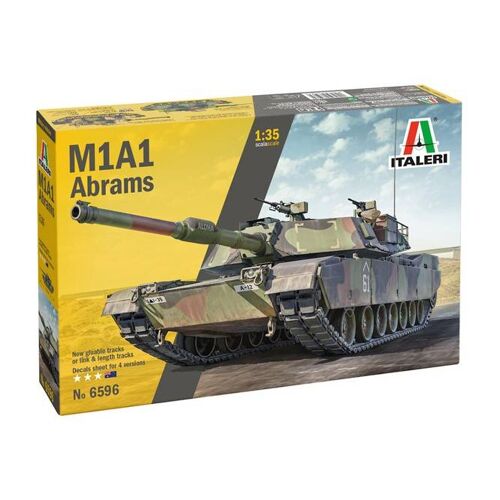 Maquette Char : M1a1 Abrams - Italeri - Plastique - Vert - Plusieurs Pièces-Italeri