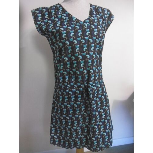 Coton Du Monde Jolie Robe Imprimé Ethnique T 38