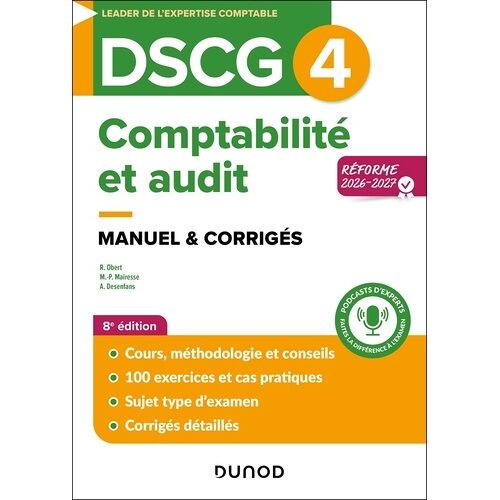 Dscg 4 - Comptabilité Et Audit - Manuel - Réforme 2026-2027