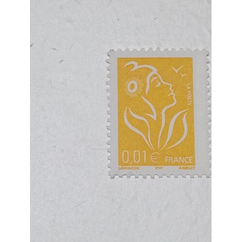 Timbre France 0,01 Non Oblitéré Yvert N° 3731 Type Marianne De Lamouche Jaune De 2005 +